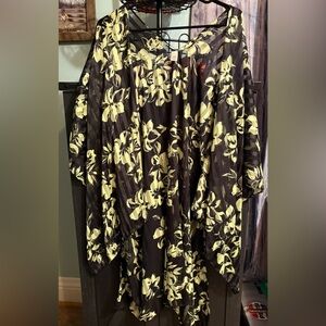 CATO Floral Kimono Cover-Up